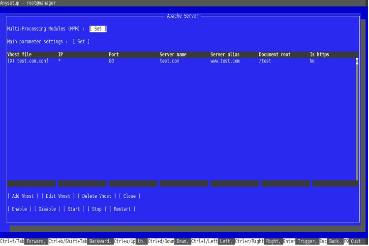 Apache server settings