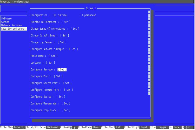 Firewall settings