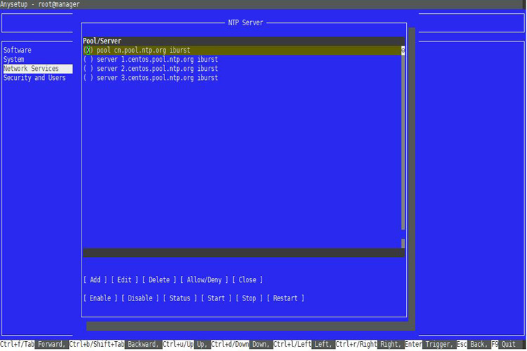Ntp settings